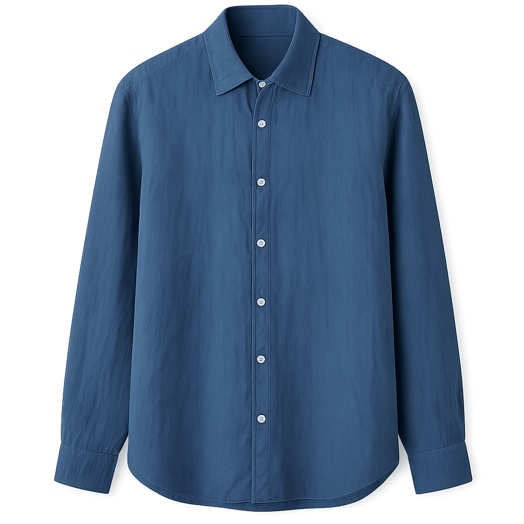 Indigo Linen Shirt - Cervanique Shirts