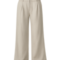 Linen Wide-Leg Trousers - Cervanique Pants