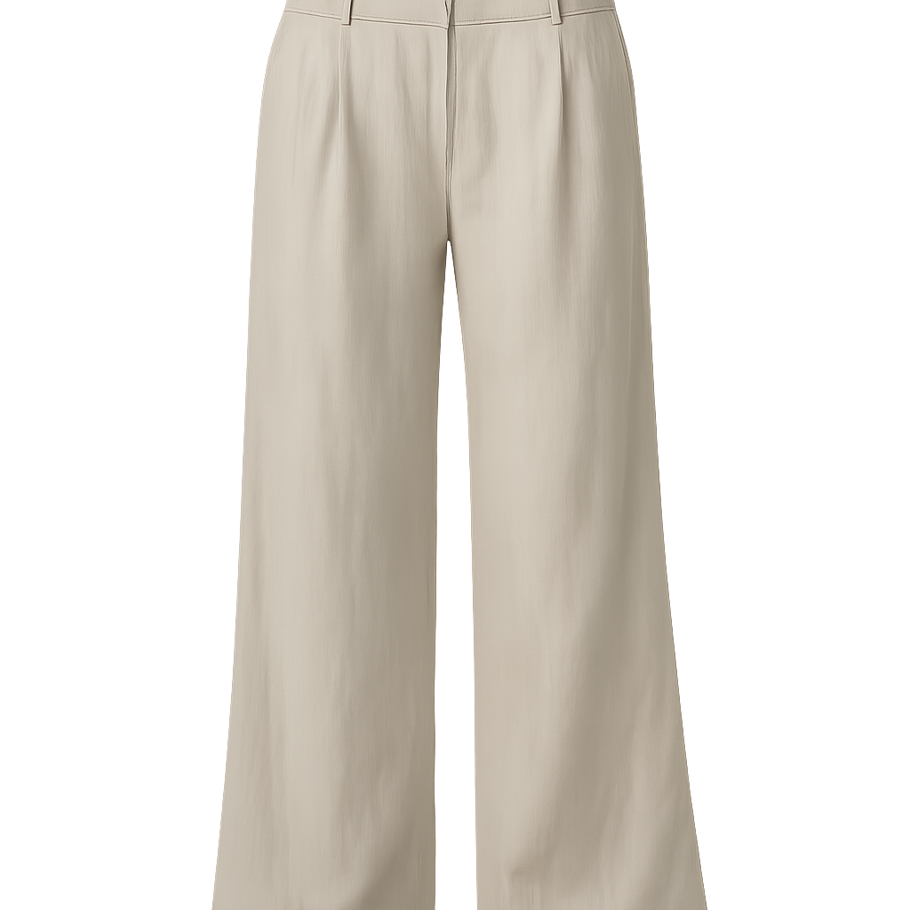 Linen Wide-Leg Trousers - Cervanique Pants
