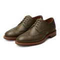 Olive Leather Brogues - Cervanique Shoes